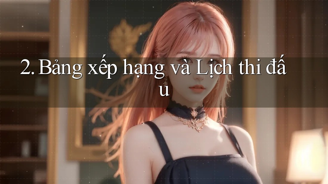 2. Bảng xếp hạng và Lịch thi đấu