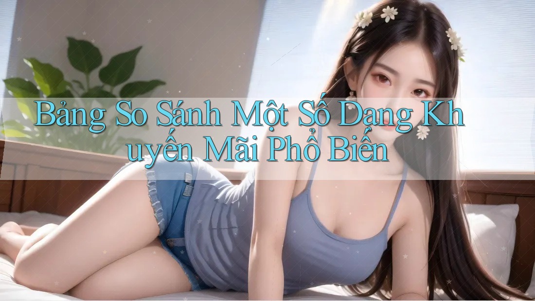 Bảng So Sánh Một Số Dạng Khuyến Mãi Phổ Biến Bảng So Sánh Một Số Dạng Khuyến Mãi Phổ Biến
