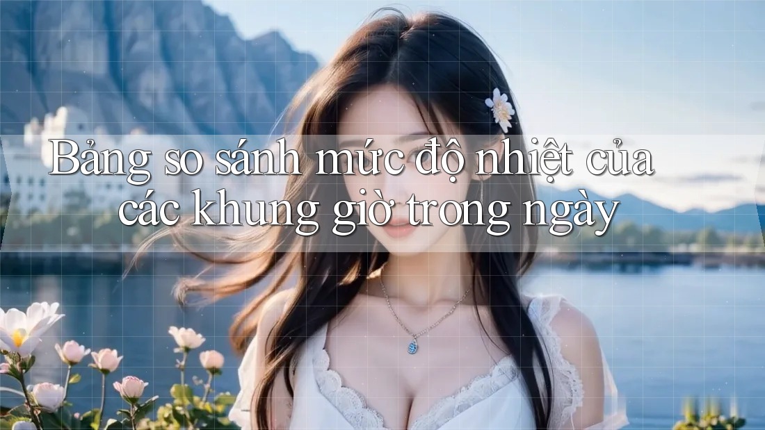 Bảng so sánh mức độ nhiệt của các khung giờ trong ngày